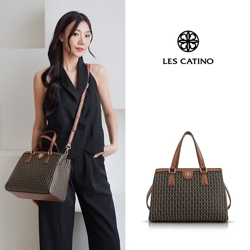 Tas Wanita Les Catino Olexa Alphabet Satchel Monogram