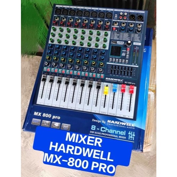 Mixer Hardwell MX 800 Pro MX800 PRO 8 Channel USB Bluetooth Soundcard