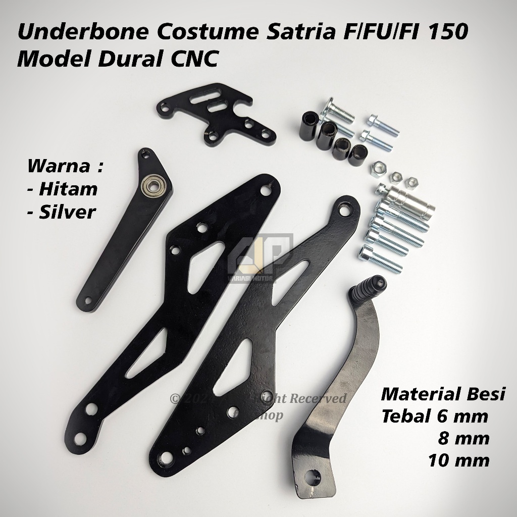 Underbone Satria Fu Custom UB Suzuki Satria F/FU 150 plat besi tebal 10 mm