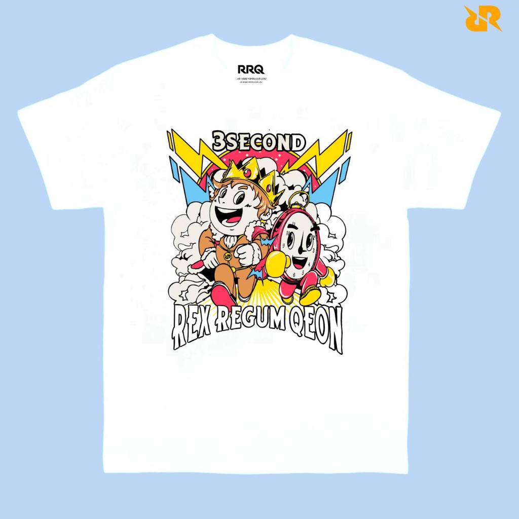Kaos RRQ x 3SECOND Maskot Hitam Putih Tshirt RRQ Terbaru