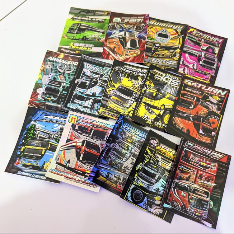 

COD Stiker Buss Viral Hologram Original Kwalitas Premium Dapat Banyak 60 Stiker+Bonus