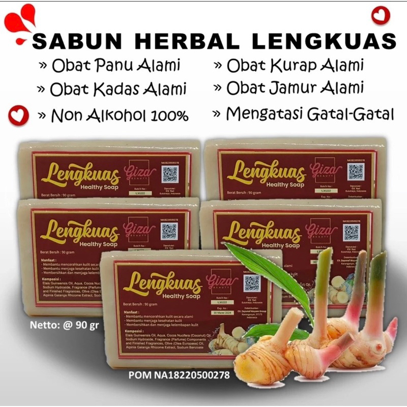 Sabun Lengkuas Obat Panu Gatal Sabun Herbal Kesehatan Lengkuas Asli