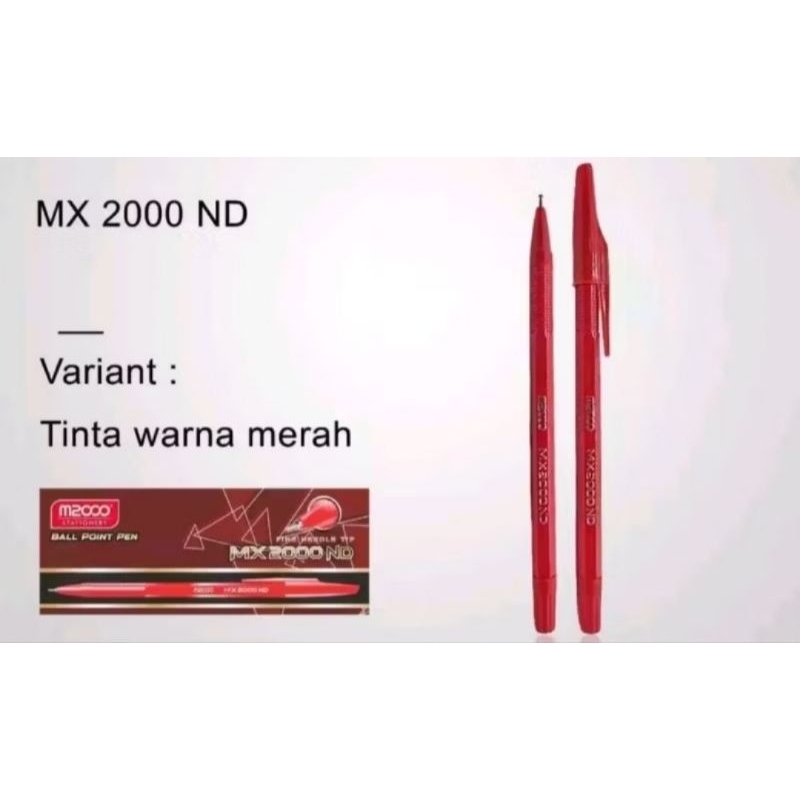 

BALLPOINT PEN PULPEN warna merah M2000 ( 1 Pcs )