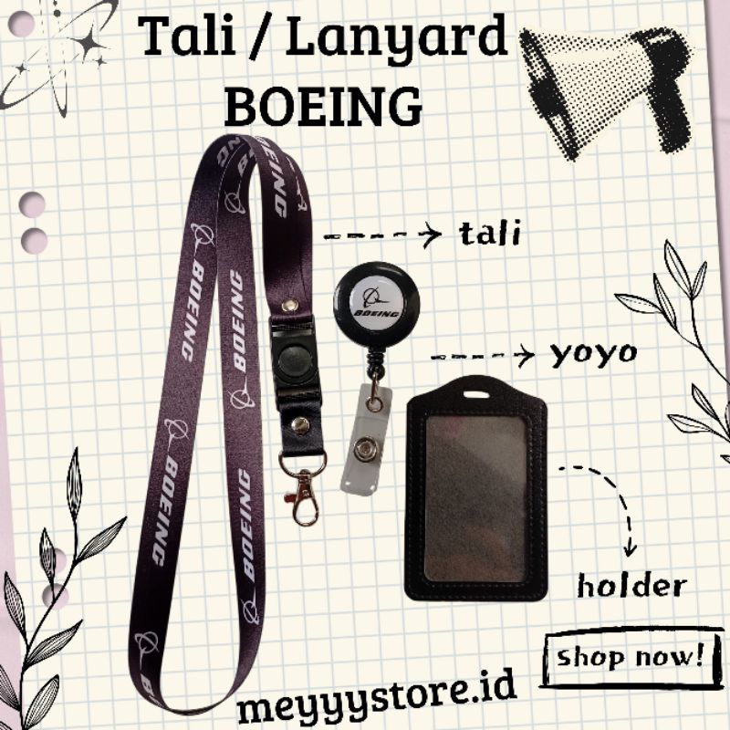 

Tali Gantungan ID CARD / Lanyard BOEING [STOCK MELIMPAH] Termurahhh Harga Grosir! READYYY