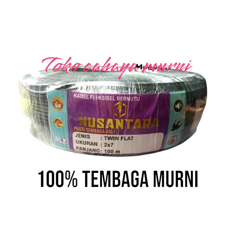 Kabel walet 2x7 Nusantara ,Tembaga