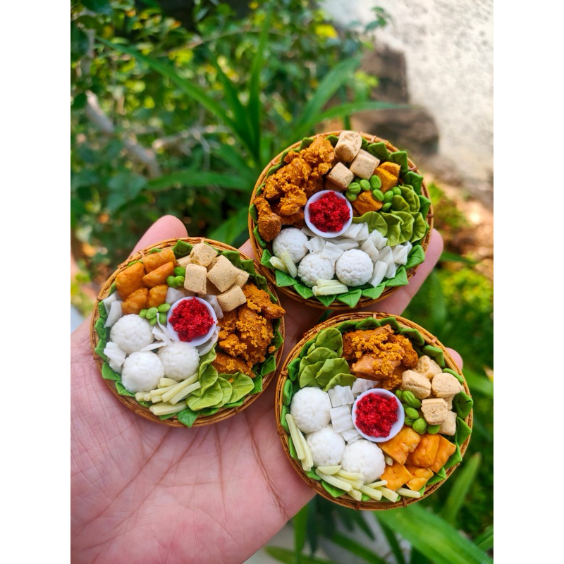 Miniatur Set Makanan Khas Nusantara Indonesia