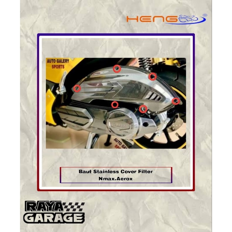 Baut set Cover Filter Aerox/Nmax Old