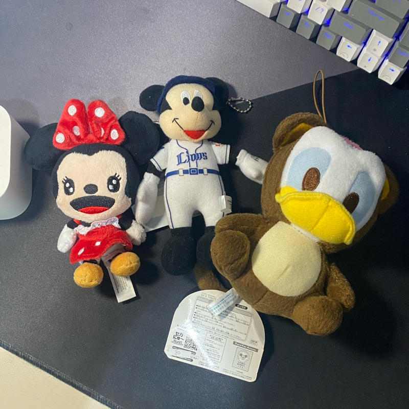 Ganci Gantungan Kunci Boneka Mickey Minnie Donald Disney Preloved Original