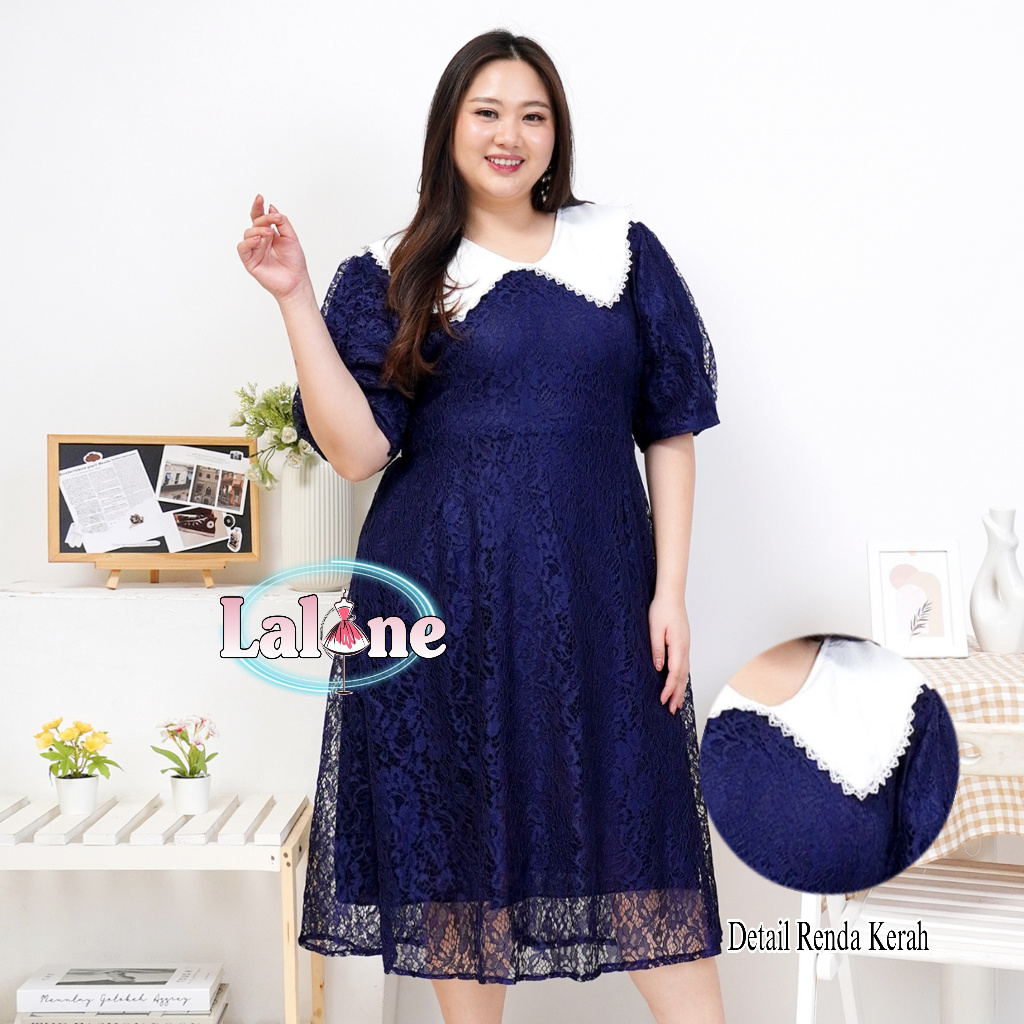 Dress Jumbo Wanita Terbaru Baju Jumbo Dress Korean Style Namora Dress Dress Natal Brukat New lalone