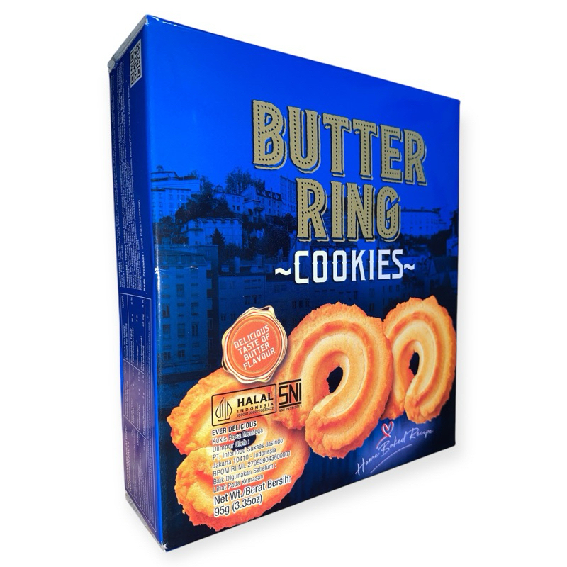 

BUTTER RING COOKIES - HOME BAKED RECIPE (95g)