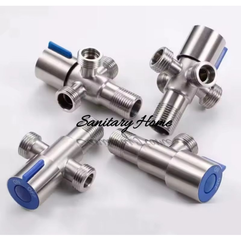 Stop kran jet closet bidet stop kran cabang double stainless stop kran murah cabang 2 cabang 3 caban