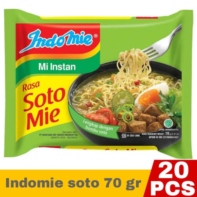 

Indomie kuah Soto Mie 70 gr isi 20 Pcs
