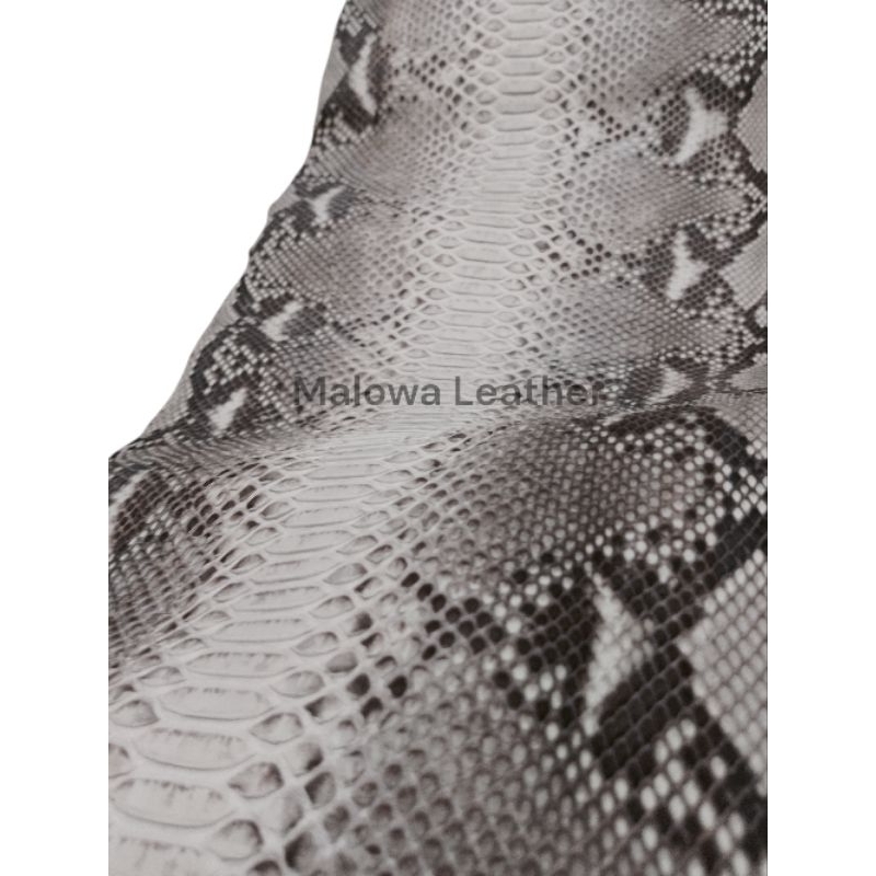 Malowa Leather-Kulit Motif Ular Softy Lembaran Full Bahan Kerajinan Tangan  Cue Grib Biliar Dompet T