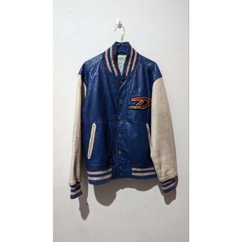 lipovitan varsity leather jacket vintage