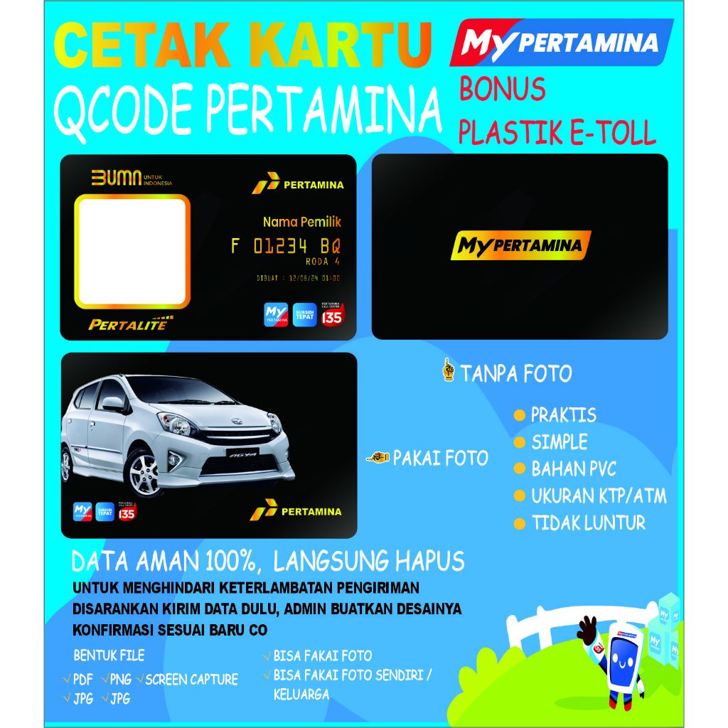 

KARTU MY PERTAMINA BAHAN PVC IDCARD TIDAK LUNTUR