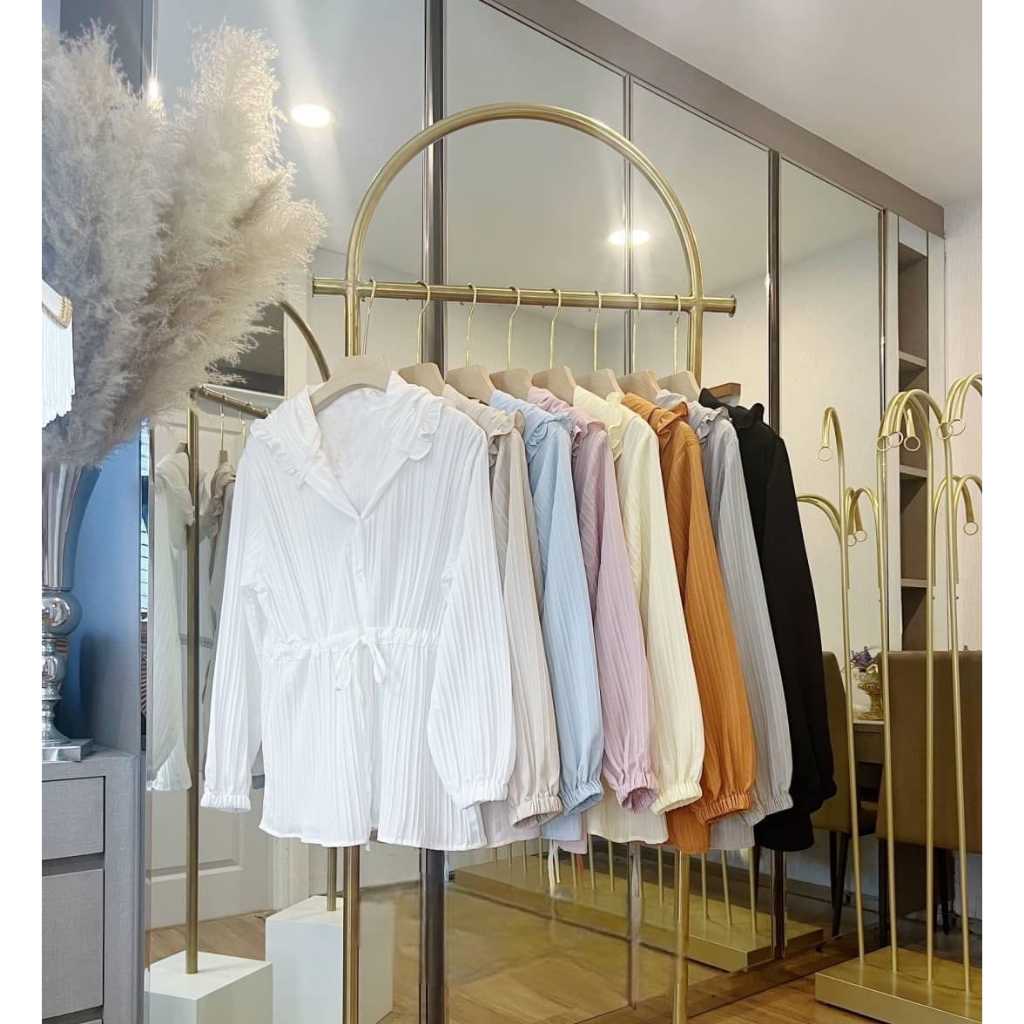 Blouse Wanita Korea Style Elegan, Blouse Hoodie