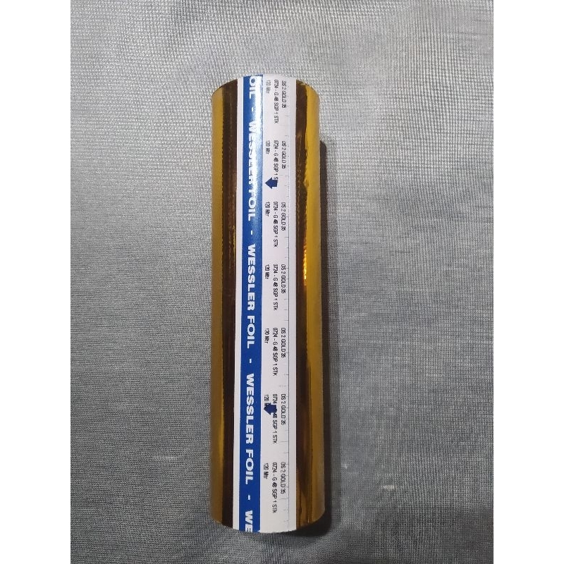 foil prada roll wessler gold emas pewarna kaligrafi ( 100 meter x 21 cm)