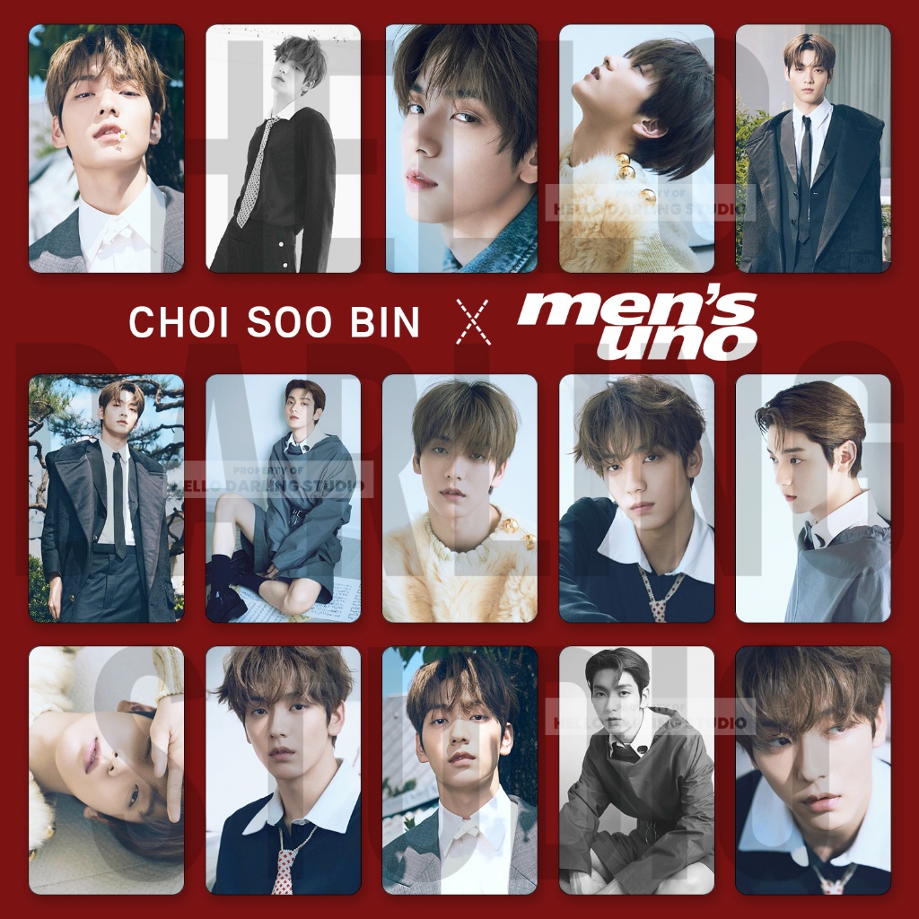 15 Pcs TXT Choi Soobin MEN'S UNO 2024 Photocard set. Unofficial. Fan Made.
