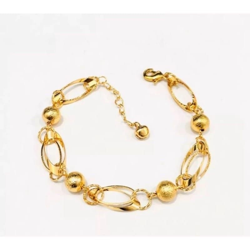 Gelang rantai bola titanium wanita