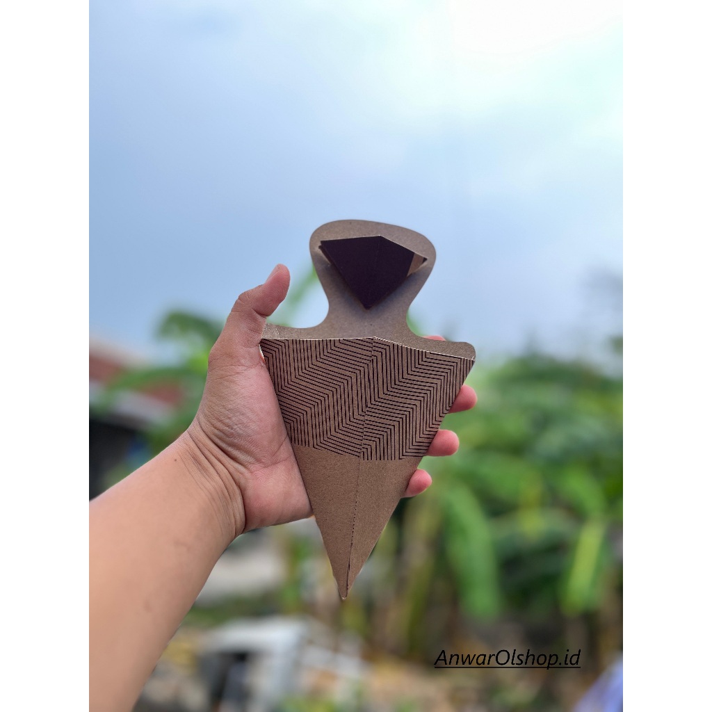 Kemasan Kentang Curly Ukuran 23,5 cm x 14 cm Isi 50 Pcs / Wadah Kentang Curly / Dus Kentang Goreng