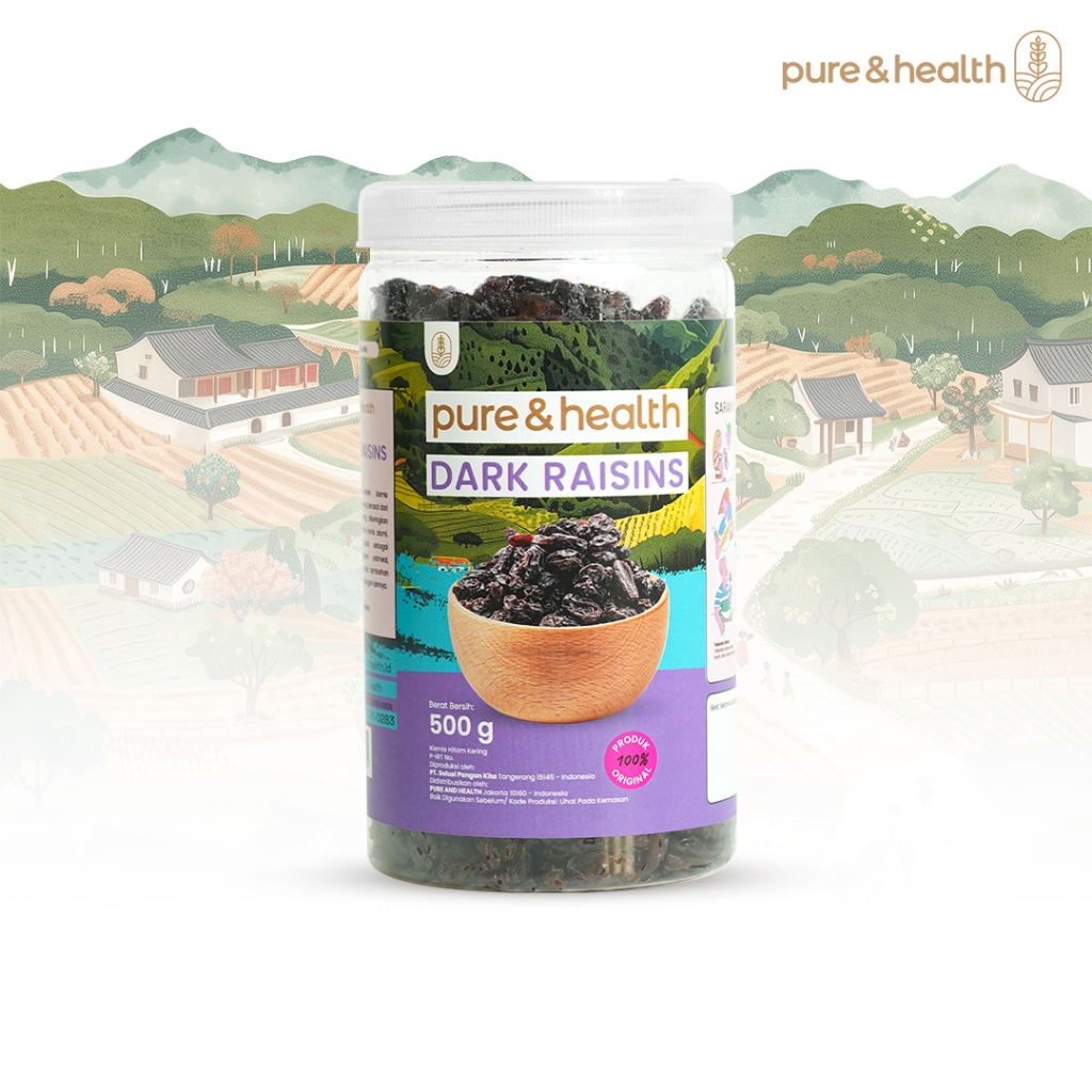 

Kismis Hitam Dark Raisin 500 Gram Pure and Health