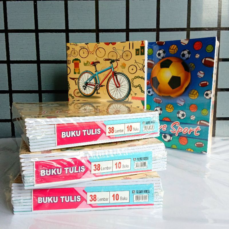 

[Whispers] Buku Tulis Silver Horse 38 Lembar Karakter ( Pak 10 Buku ) [ Original ]