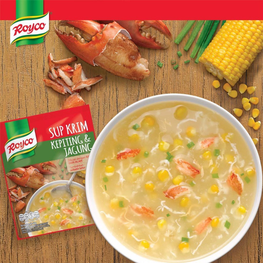 

Pelengkap Bumbu Masakan / Seasoning Royco 50 Gr Sup Krim Kepiting Dan Jagung, Sup Krim Jagung, Krim Ayam