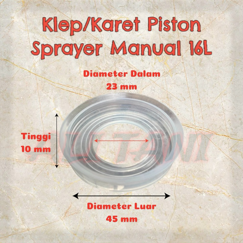 Klep Piston BENING Karet Sprayer Manual 16 ltr untuk Jitu, Booster, Nagata, Indospray dan Sejenisnya