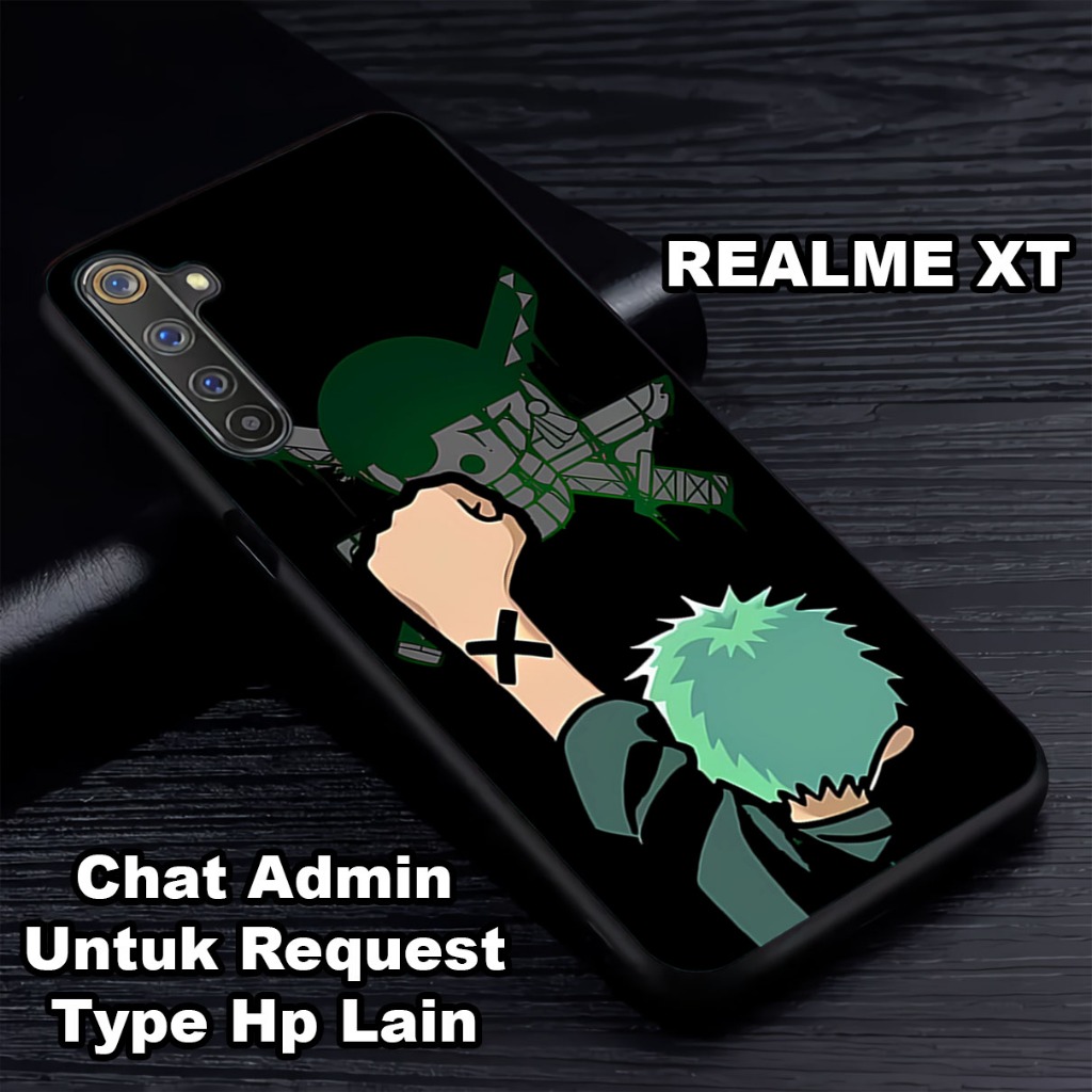 (COD 89) Softcase glossy kilau untuk type Hp REALME XT motif Anime One Piece / case realme xt bisa j