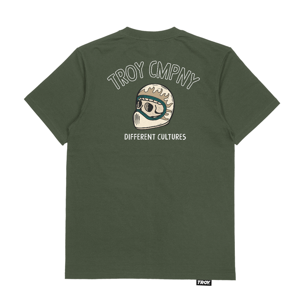 Troy Company Tshirt Army Green Different Cultures - Kaos Lengan Pendek Kaos Hijau Army MTD 2852
