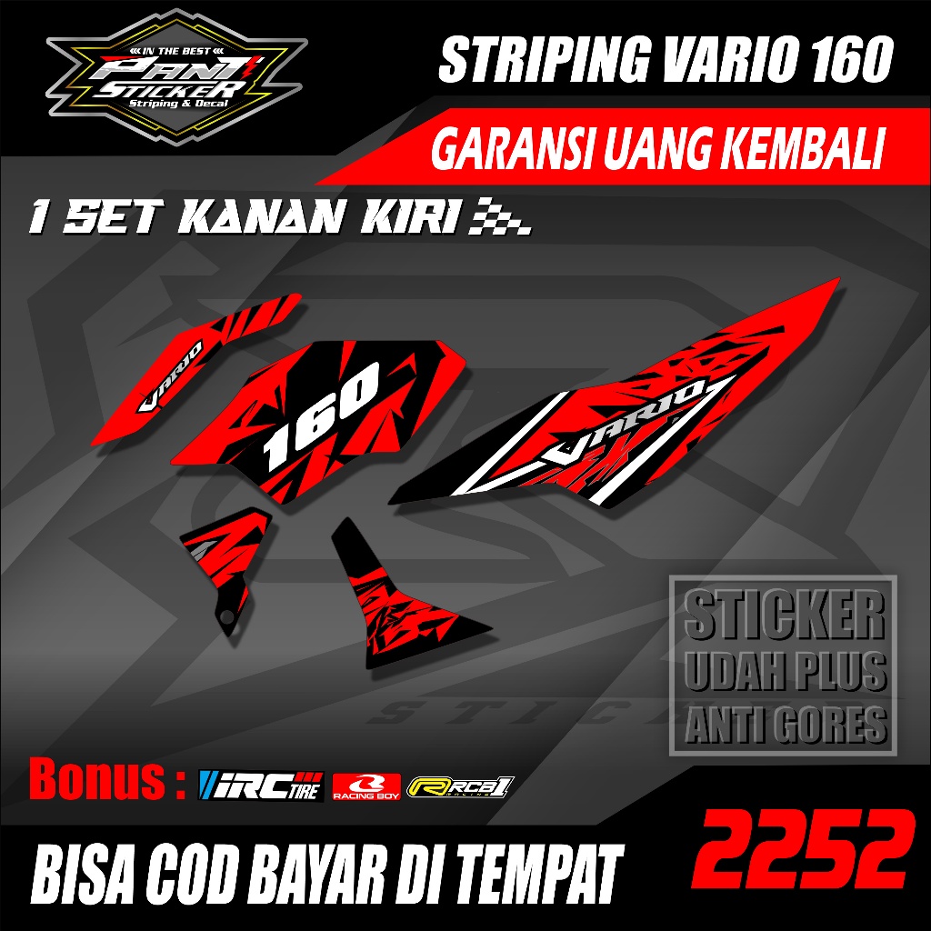 striping motor honda vario 160 semifull variasi vario 160 stiker motor vario
