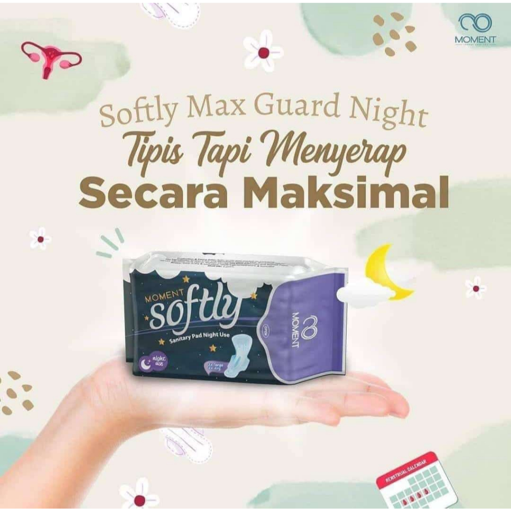 PROMO MOMENT SOFTLY Pantyliner Pembalut wanita Herbal Alami