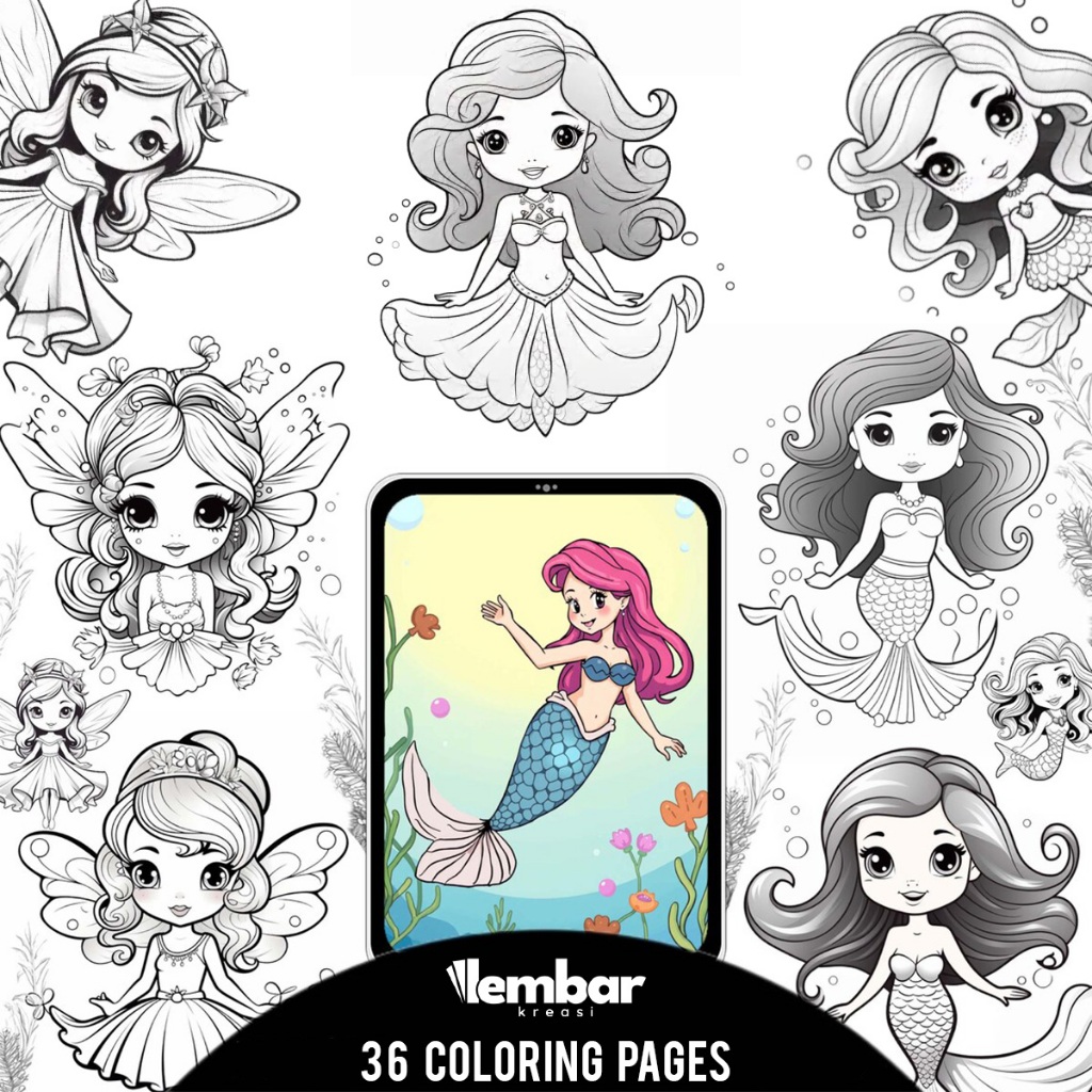 

36 Pages Buku Mewarnai Anak - Printable Kids Coloring Book - Digital Download - Coloring For Kids