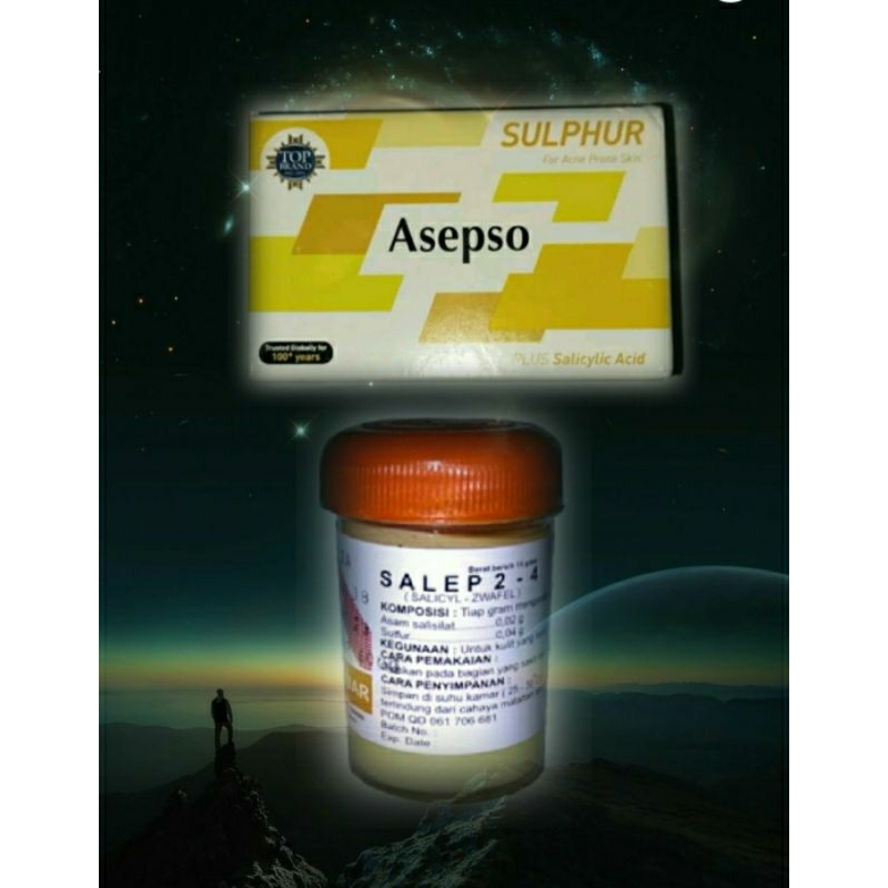 salep 2-4 Zwafel ciubros plus sabun asepso sulphur obat infeksi jamur gatal selangkangan jerawat pun
