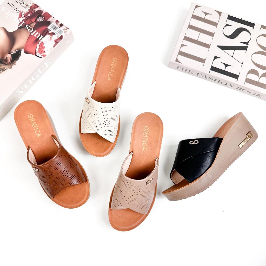 Sandal Wedges Wanita Import 6 cm Gratica L 16