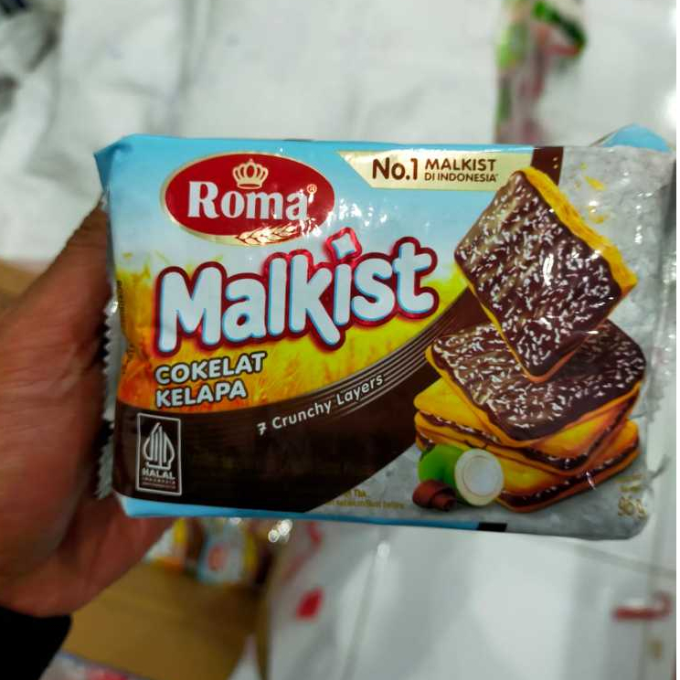 

ROMA MALKIST COKELAT KELAPA 95 GR, 1 Dus (30 Pcs)