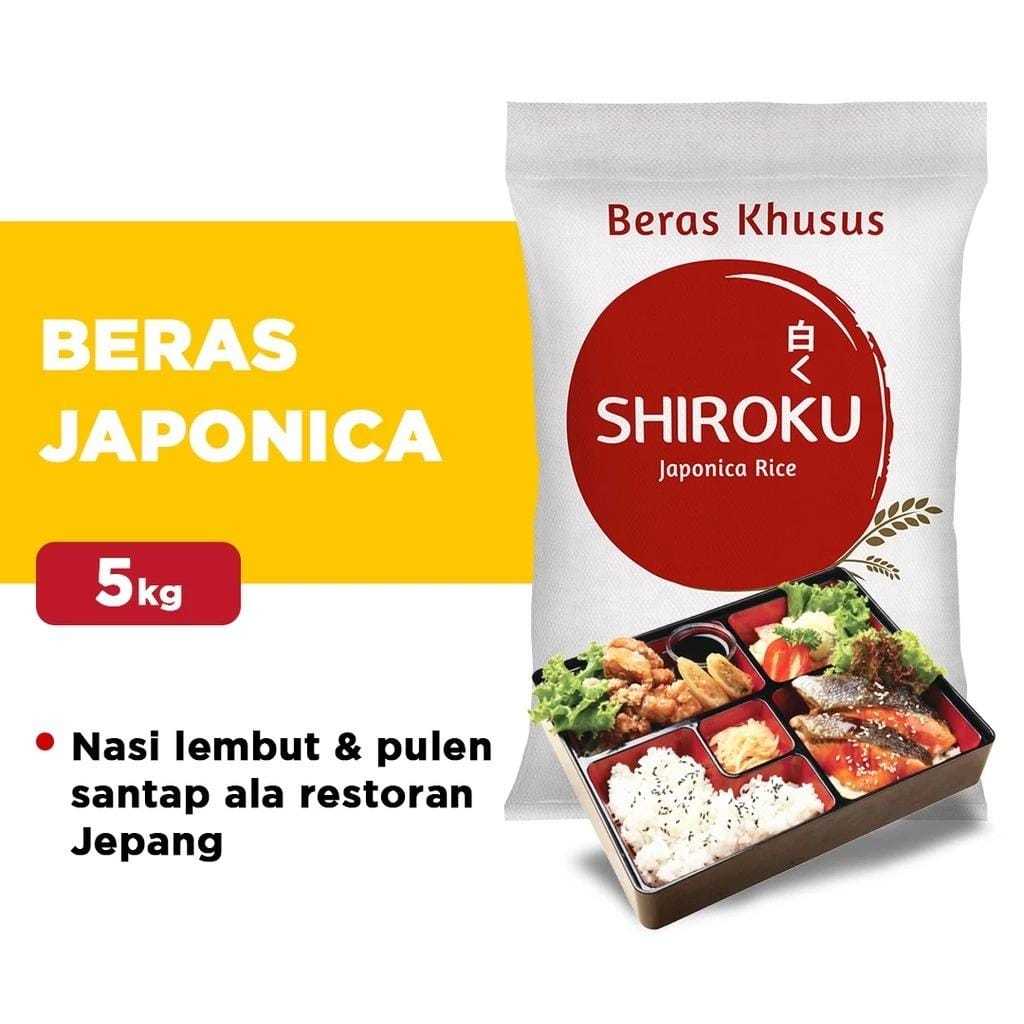 

BERAS SHIROKU 5 KG JAPONICA RICE / BERAS JEPANG NO 1, BERAS TARABAS, BERAS SUSHI RICE, BERAS BENTO RICE, BERAS ONIGIRI RICE,SETARA KOSHIHIKARI, OKINIRI, IKIRU, HIDEAKI, KIYOSHI, KOKOHO, KOKUHO, SHIROKU, DIATAS SUMO