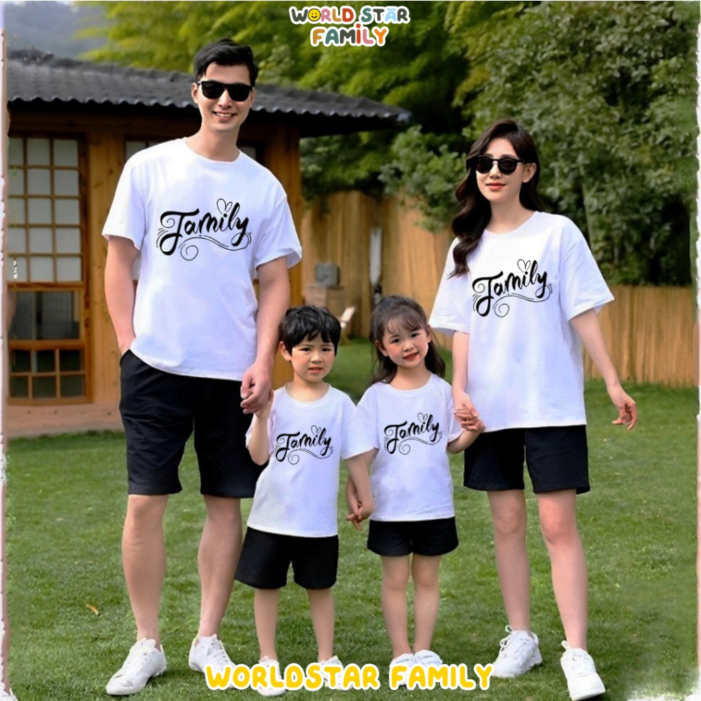WSF Kaos Couple Keluarga FAMILY Kaos Couple Keluarga Lucu Kaos Pasangan Kaos Keluarga Baju Keluarga 