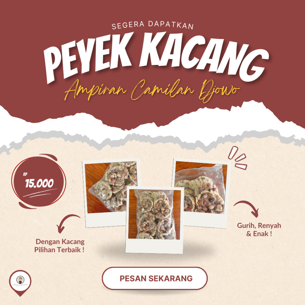 

Rempeyek Kacang Tanah 250gr / Makanan Khas Magelang - Ampiran Camilan Djowo