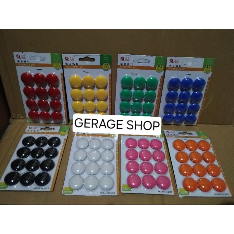 

MAGNET PAPAN TULIS MAGNET PIN WHITEBOARD 20MM 2CM 1 PACK ISI 12