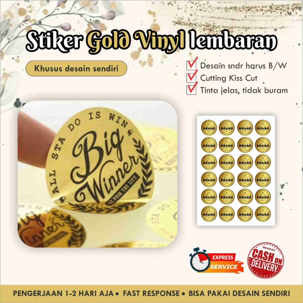 

STIKER GOLD CUTTING KISS CUT LEMBARAN / DESAIN SNDR / DESAIN SIAP CETAK / PRINT AND CUT