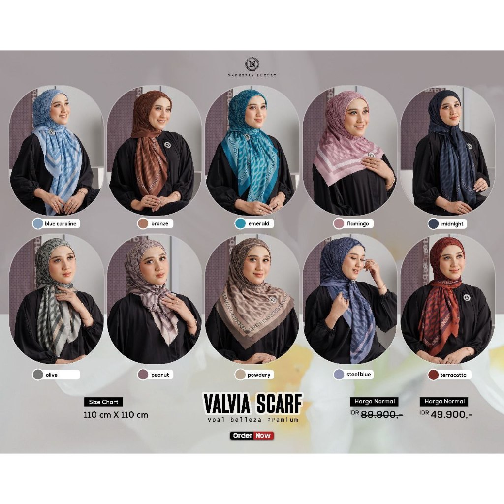 SCARF PROMO // VALVIA SCARF NADHEERA LUXURY TERBARU // SCARF NADHEERA LUXURY // NADHEERA LUXURY // S