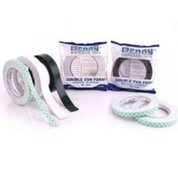 HANSEN - 5 METER 22MM  Tape BUSA Double Tip Lakban BATIK HITAM BLACK - PUTIH WHITE 3M Super Perekat 