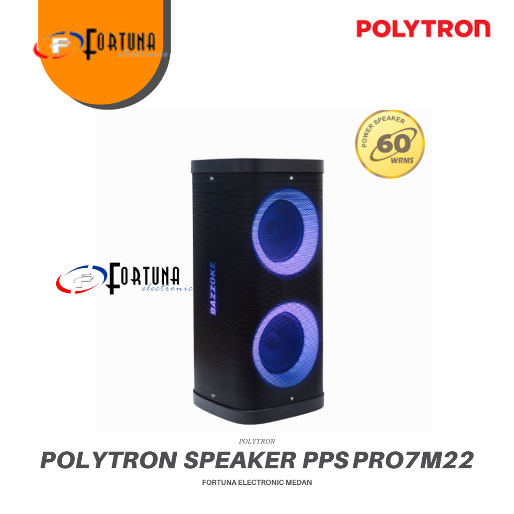 POLYTRON PARTYMAX PPS PRO7M22 SPEAKER BLUETOOTH PORTABLE -MEDAN