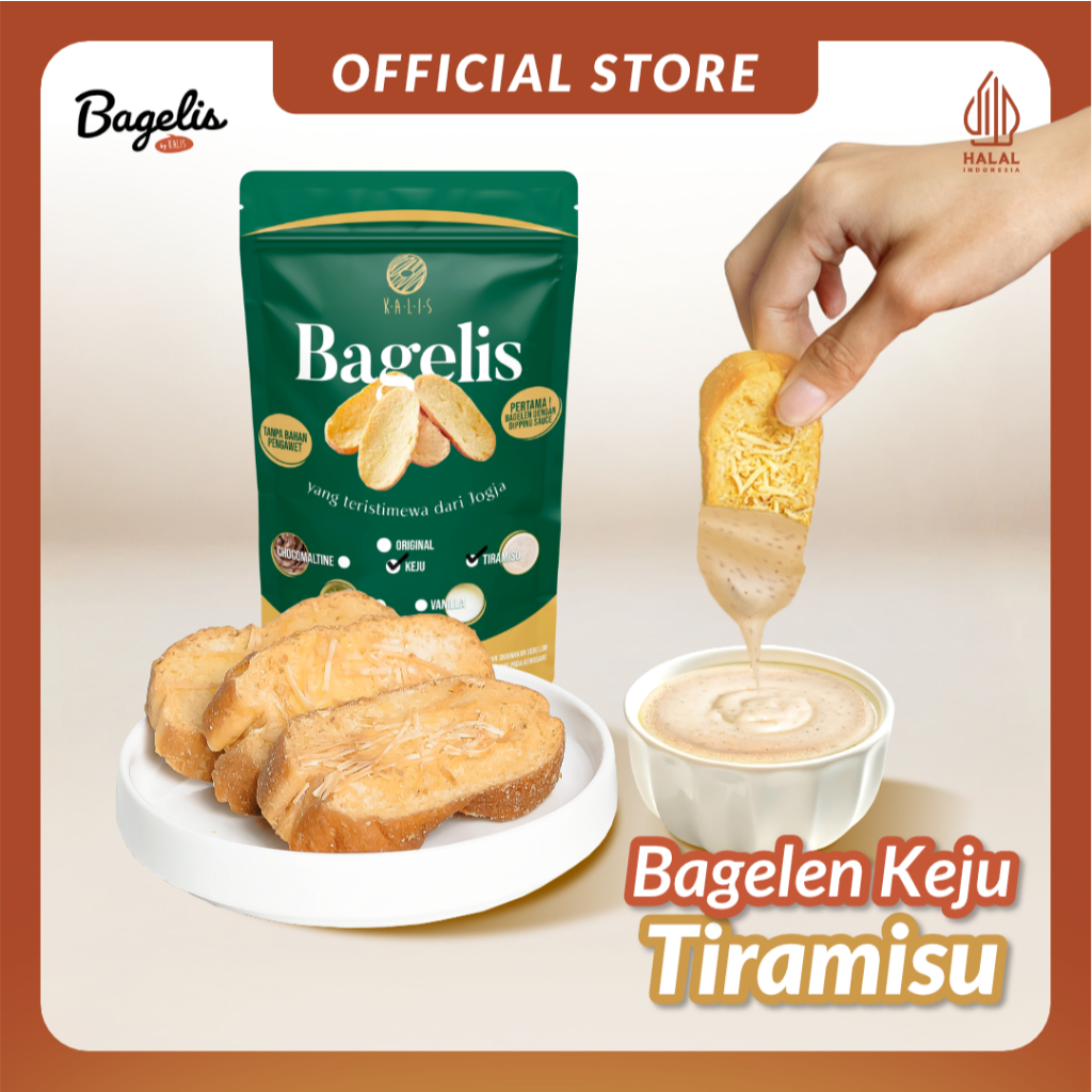 

BAGELIS KEJU Cocol Tiramisu | Roti Kering Bagelen Cheese | Kue Kering Bagelan 160G