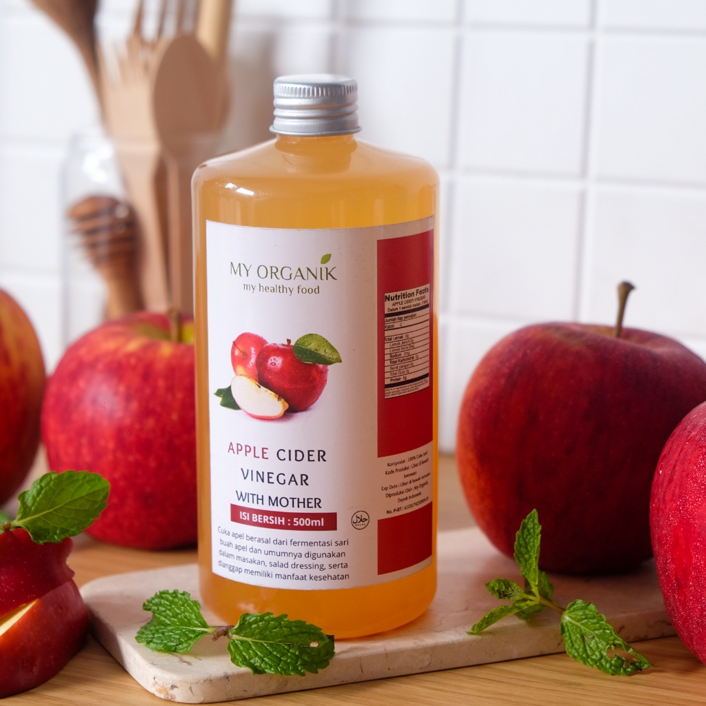 My Organik Cuka Apel Original Organik Apple cider Vinegar With Mother 250ml 500ml