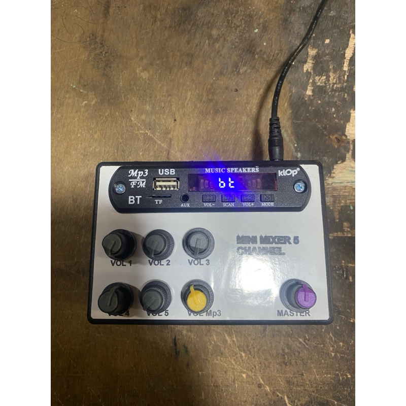 Mixer Mini + Modul Bluetooth Karaoke Pemutar Mp3 Radio Aux