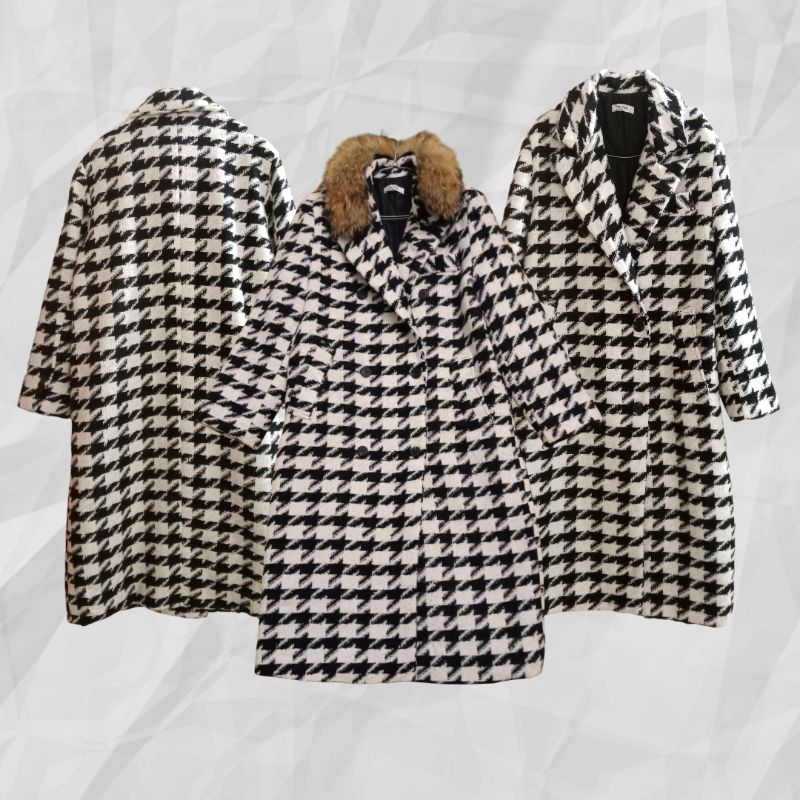 ❌SOLD❌SUPREM HS TWEED WINTER SUPER LONG BLAZER COAT JUMBO LD120-125 PJ120