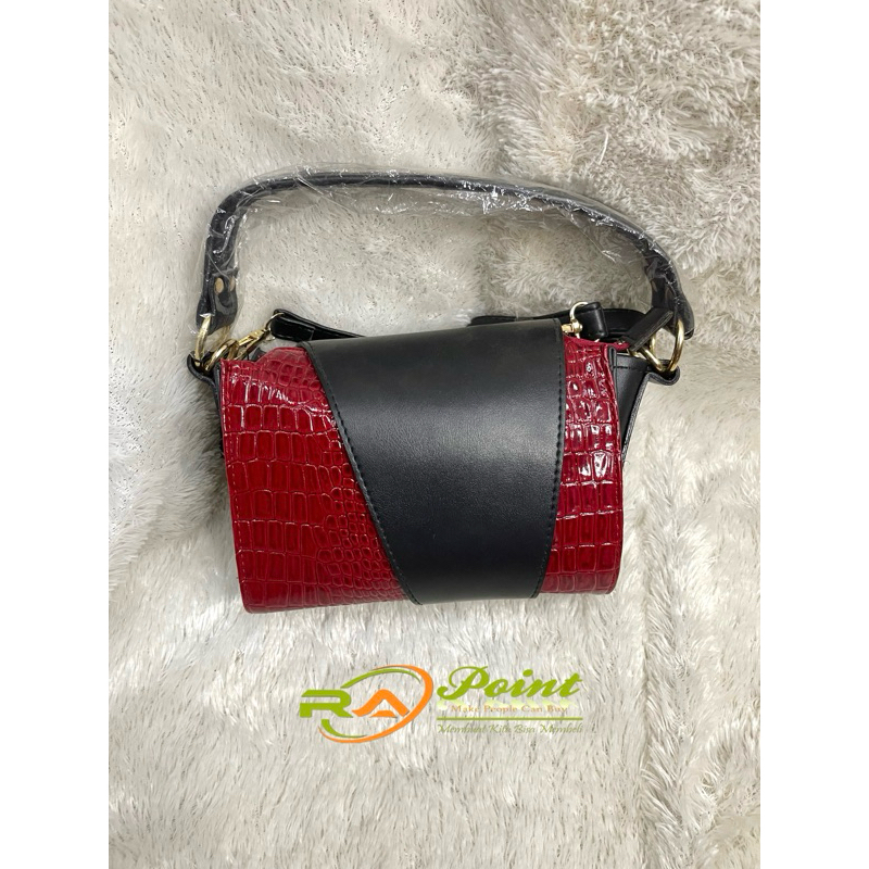 TAS SELEMPANG WANITA CROCO GLOSSY