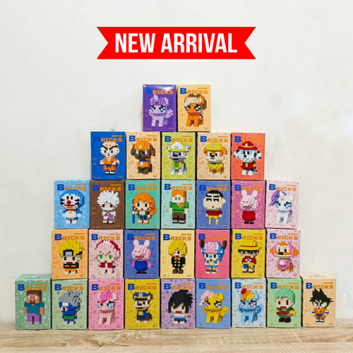 Nano Bricks Anime  Mini Bricks One Piece Naruto DragonBall Mainan balok Susun Nano Block Brick Murah